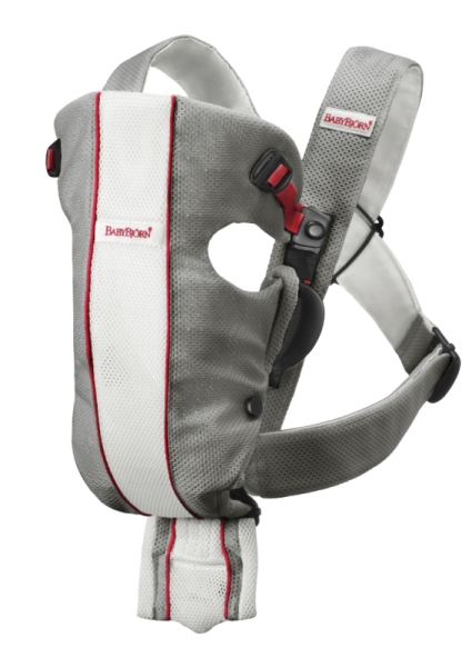 BabyBjorn Porte bebe original gris et blanc maille filet Livraison Gratuite 24 48h